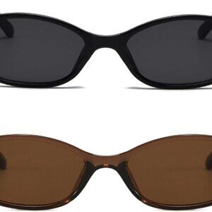 Elegant Black and Brown Women's Sunglasses